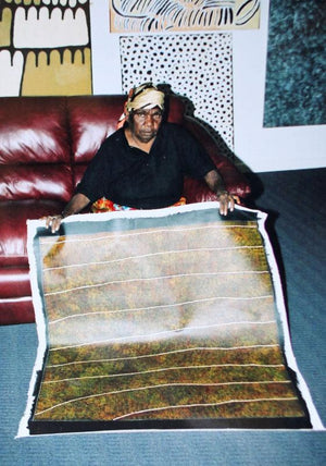 Bush Seed DreamingOriginal Aboriginal ArtKathleen Petyarre (c.1938 to 2018)Boomerang Art