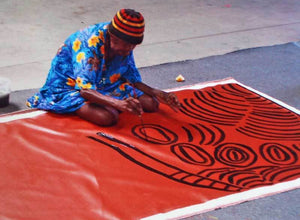 Women's CeremonyOriginal Aboriginal ArtTjunkiya Kamayi Napaltjarri (1927-2009)Boomerang Art