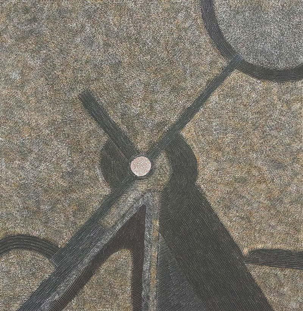 Bush HenOriginal Aboriginal ArtAbie Loy KemarreBoomerang Art