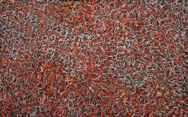 Mountain Devil Lizard DreamingOriginal Aboriginal ArtKathleen Petyarre (c.1938 to 2018)Boomerang Art