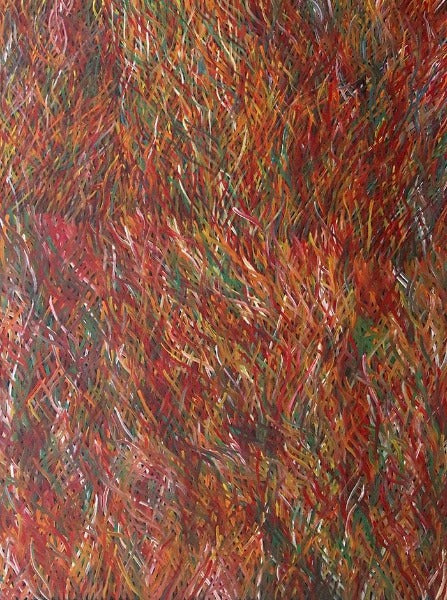 Grass Seed DreamingOriginal Aboriginal ArtBarbara WeirBoomerang Art