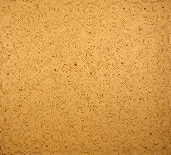 Tingari DreamingOriginal Aboriginal ArtBarney Campbell Tjakamarra (c1928-2006)Boomerang Art