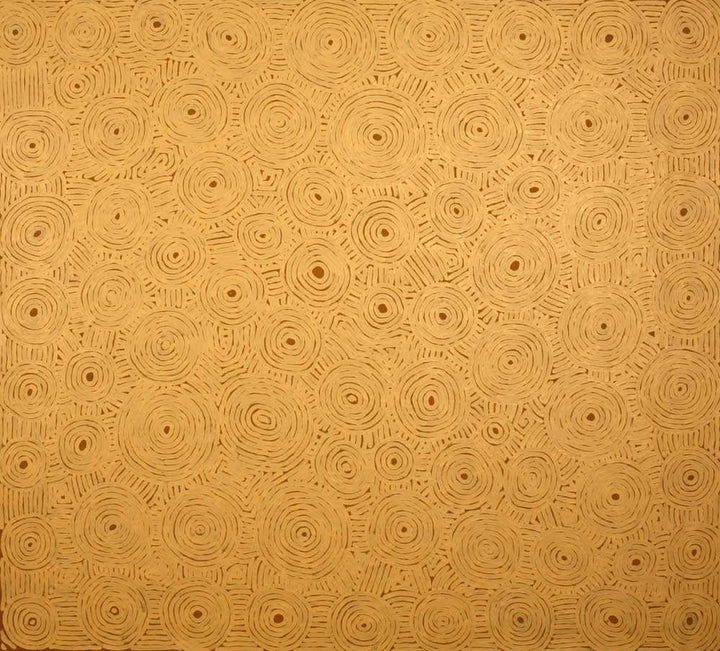 Tingari DreamingOriginal Aboriginal ArtBarney Campbell Tjakamarra (c1928-2006)Boomerang Art