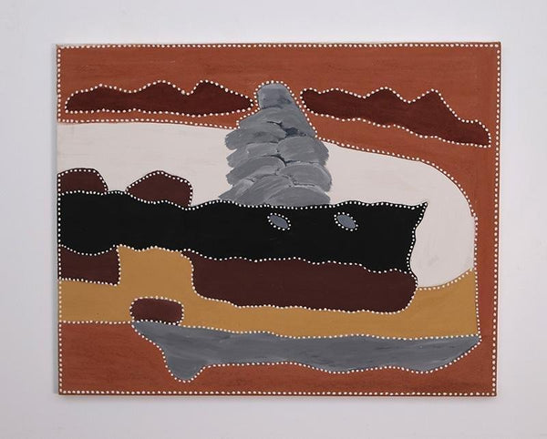 Bow River Station CountryOriginal Aboriginal ArtKathy RamsayBoomerang Art
