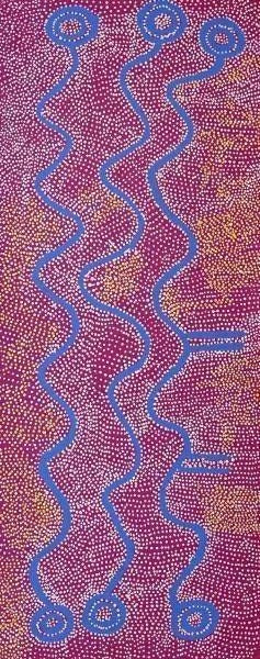 NGAPA TJUKURRPAOriginal Aboriginal ArtShorty Jangala Robertson (1925-2014)Boomerang Art