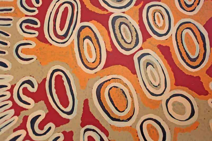 Women's CeremonyOriginal Aboriginal ArtTjunkiya Kamayi Napaltjarri (1927-2009)Boomerang Art