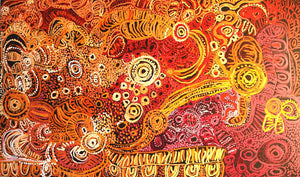 Aboriginal painting by Rhoda Tjitayi