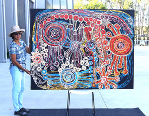 Aboriginal painting byJennifer Ingkatji