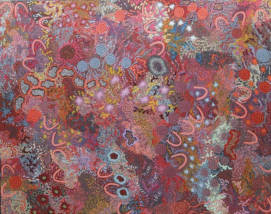 Grandmother Country On HoldOriginal Aboriginal ArtGabriella Possum NungurrayiBoomerang Art