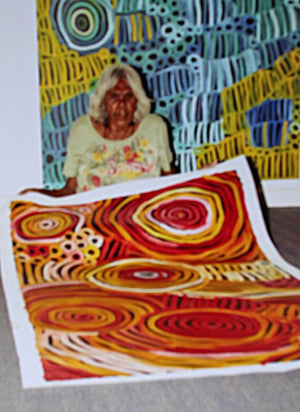 Awelye AnemangkerrOriginal Aboriginal ArtMinnie Pwerle (1910-2006)Boomerang Art