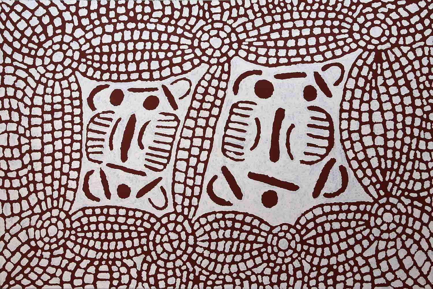 Tingari DreamingOriginal Aboriginal ArtBarbara Reid NapangartiBoomerang Art
