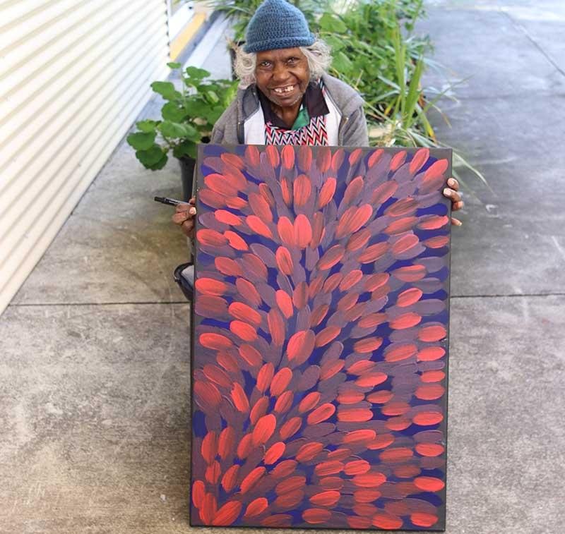 Bush Medicine LeavesOriginal Aboriginal ArtGloria Tamerre PetyarreBoomerang Art