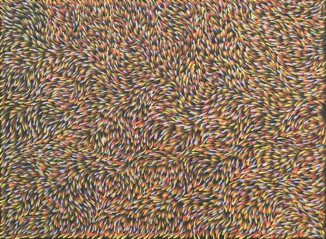 Medicine LeavesOriginal Aboriginal ArtGloria Tamerre PetyarreBoomerang Art