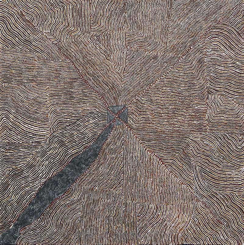 Mountain Devil Lizard DreamingOriginal Aboriginal ArtKathleen Petyarre (c.1938 to 2018)Boomerang Art