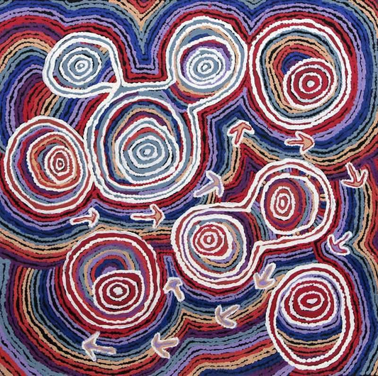 Emu DreamingOriginal Aboriginal ArtMargaret GallagherBoomerang Art