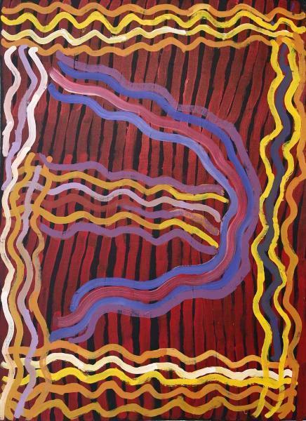 AwelyeOriginal Aboriginal PaintingMinnie Sister Molly PwerleBoomerang Art