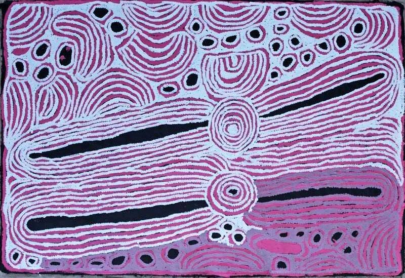 UntitledOriginal Aboriginal ArtNingura Napurrula (1938 - 2013)Boomerang Art