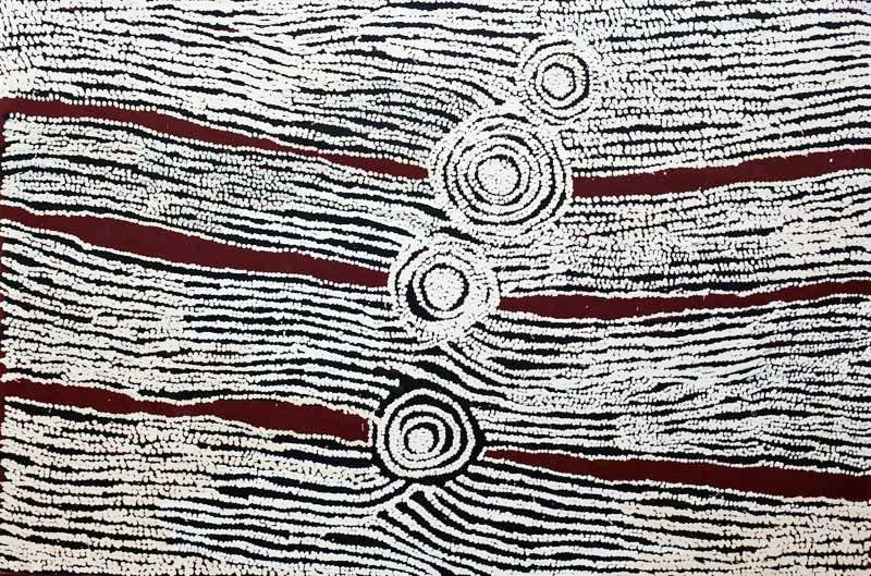 UntitledOriginal Aboriginal ArtNingura Napurrula (1938 - 2013)Boomerang Art