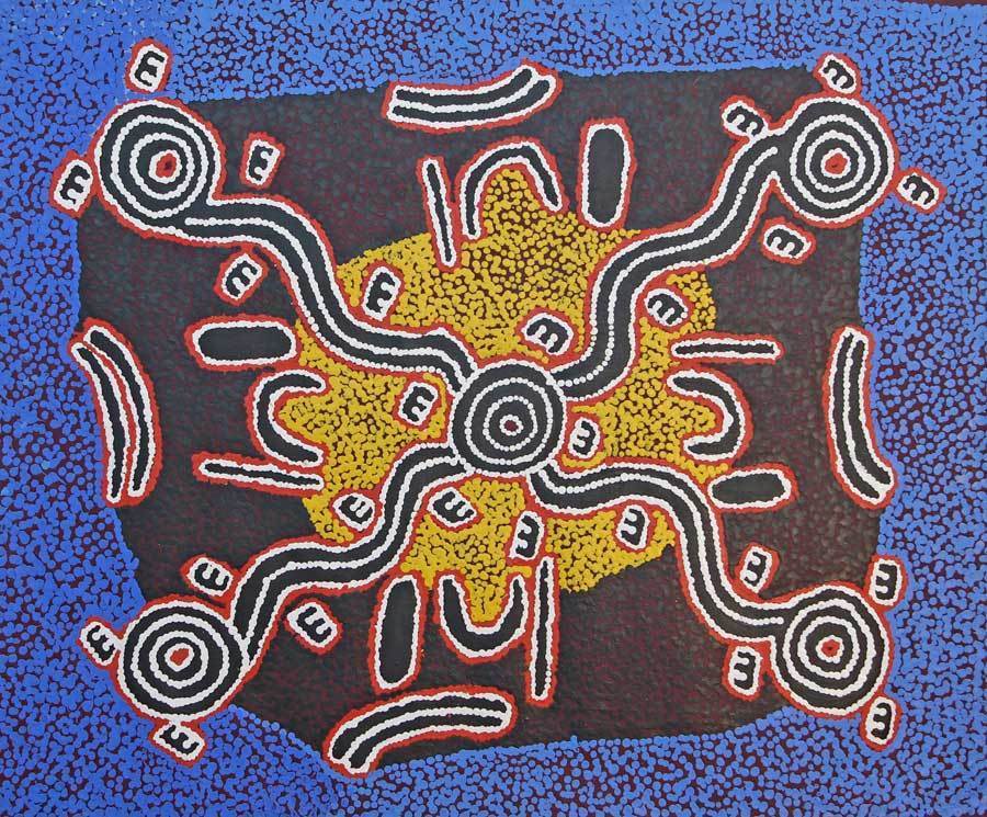 Brush-tailed Possum DreamingOriginal Aboriginal ArtPaddy Japaljarri Stewart (1940-2013)Boomerang Art