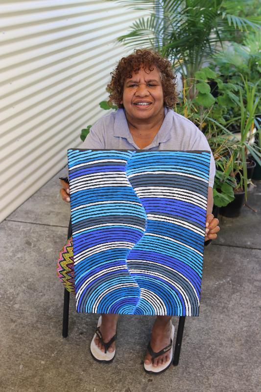 SandhillsOriginal Aboriginal ArtAbie Loy KemarreBoomerang Art