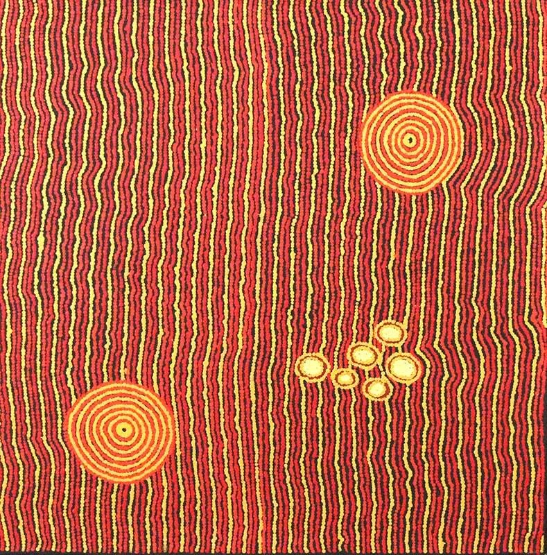 Sandy CreekOriginal Aboriginal ArtJanet Long NakamarraBoomerang Art