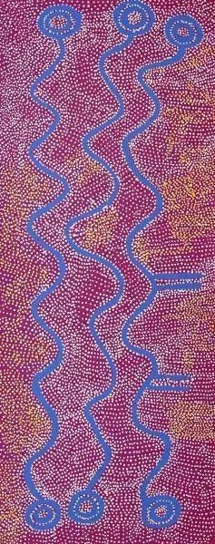 NGAPA TJUKURRPAOriginal Aboriginal ArtShorty Jangala Robertson (1925-2014)Boomerang Art