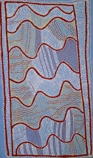 NGAPA TJUKURRPAOriginal Aboriginal ArtShorty Jangala Robertson (1925-2014)Boomerang Art