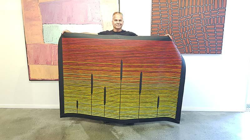 Fire SticksOriginal Aboriginal ArtKurun WarunBoomerang Art