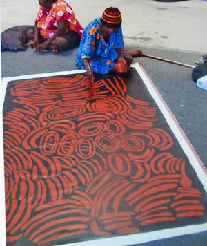 Women's CeremonyOriginal Aboriginal ArtTjunkiya Kamayi Napaltjarri (1927-2009)Boomerang Art