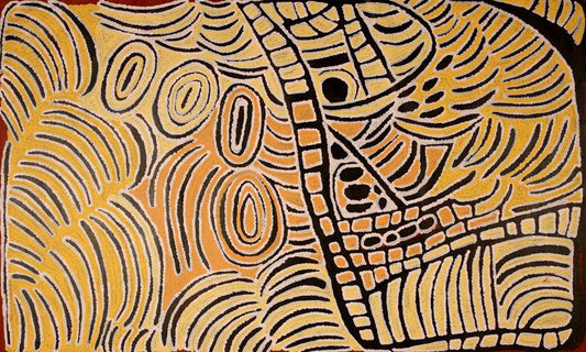 Women's CeremonyOriginal Aboriginal ArtTjunkiya Kamayi Napaltjarri (1927-2009)Boomerang Art