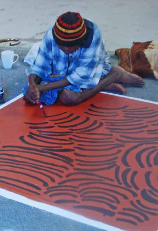 Women's CeremonyOriginal Aboriginal ArtTjunkiya Kamayi Napaltjarri (1927-2009)Boomerang Art